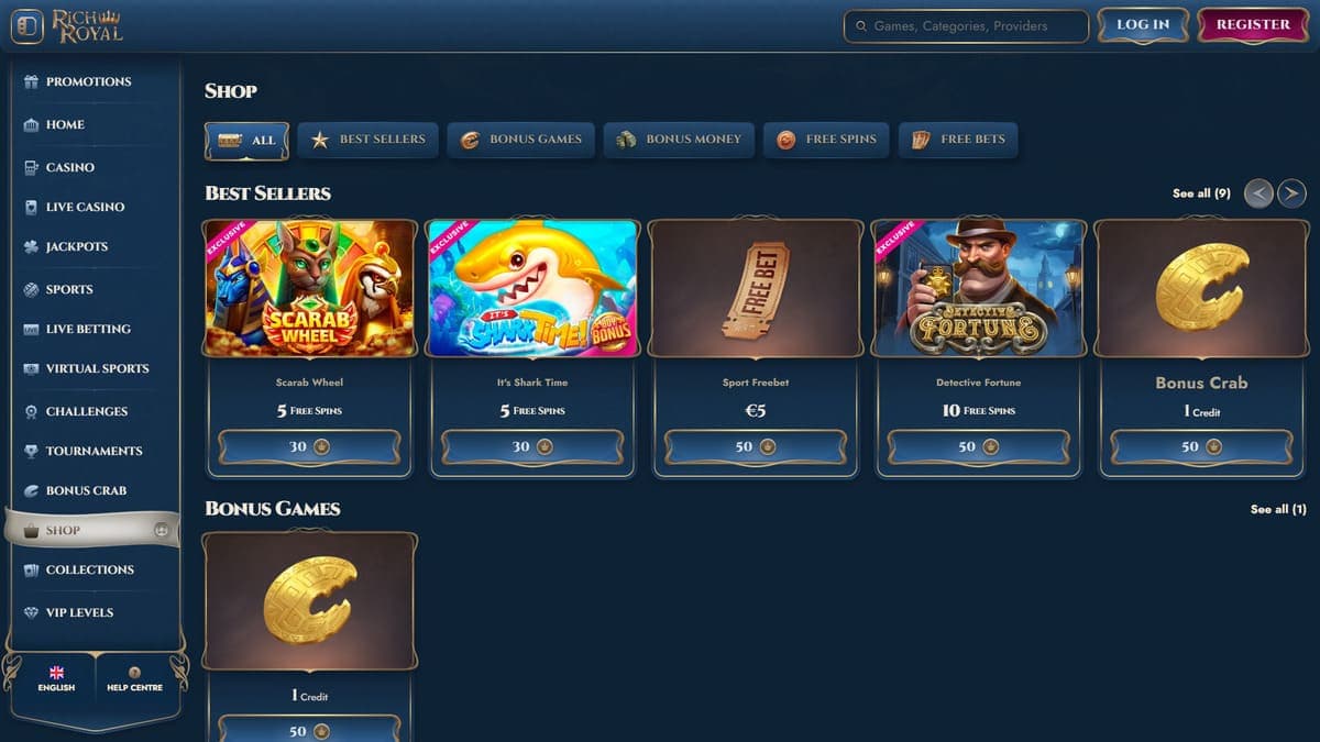Shop RichRoyal Casino