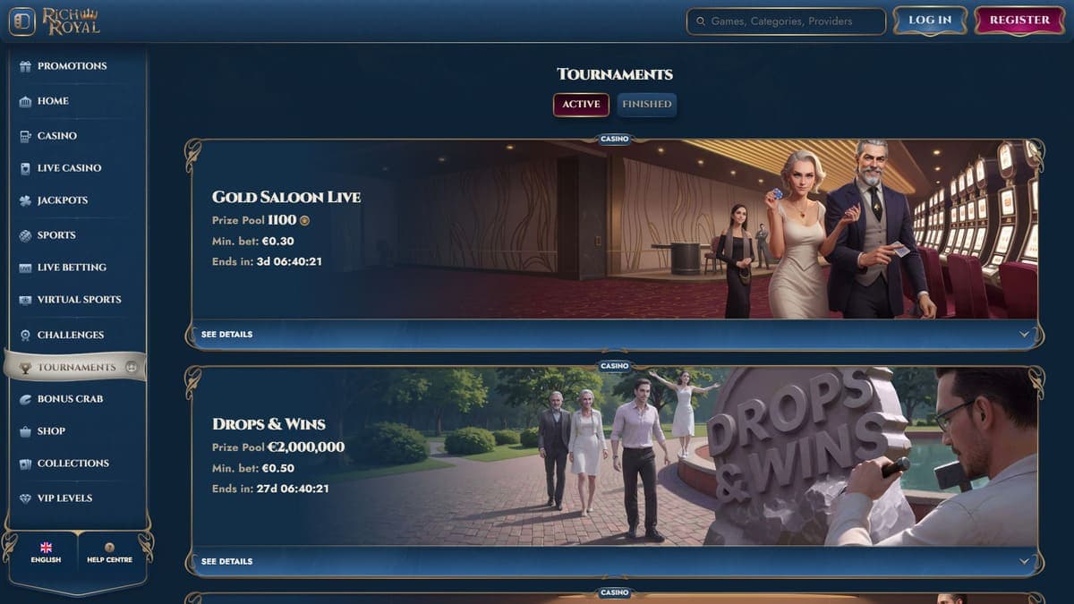 Tournaments RichRoyal Casino