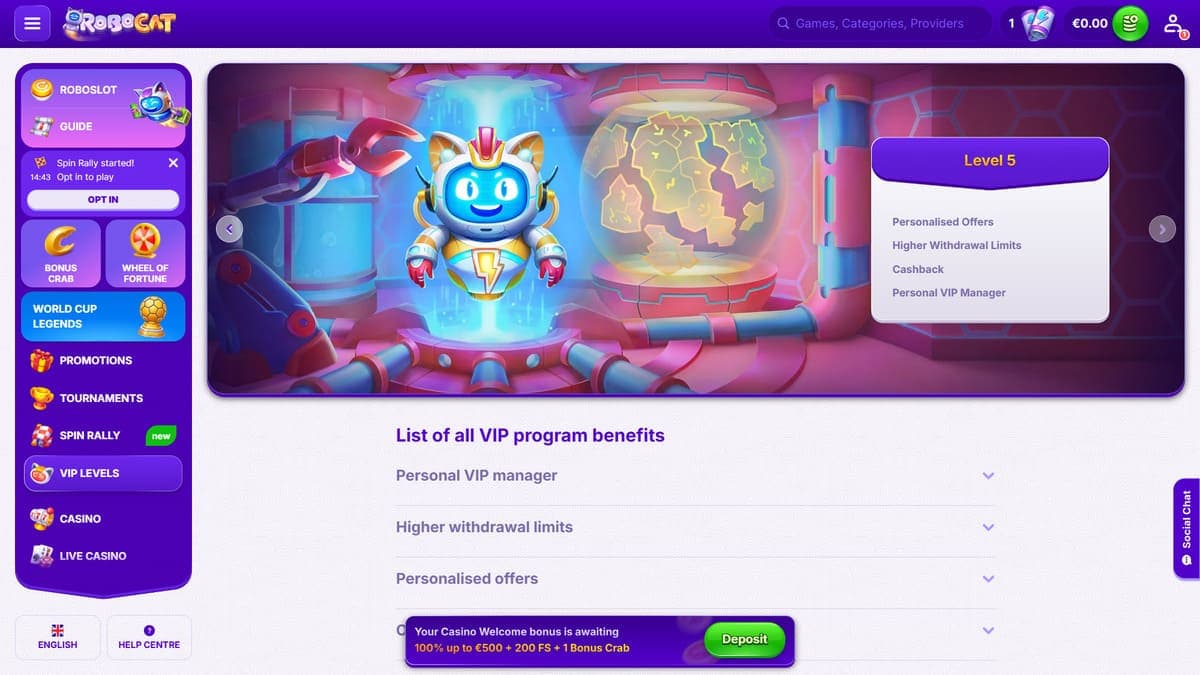 VIP casino Robocat Casino