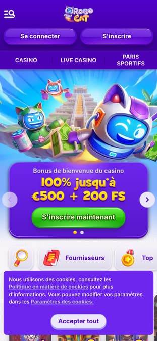 Robocat casino application
