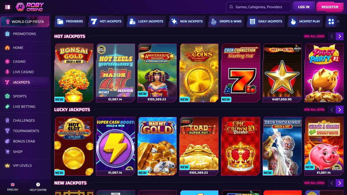 Jackpots Roby Casino