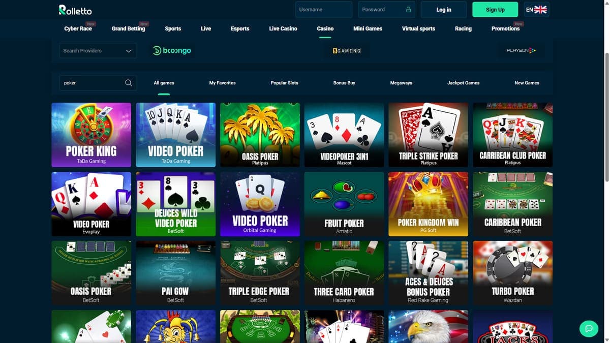 Manual search Rolletto Casino