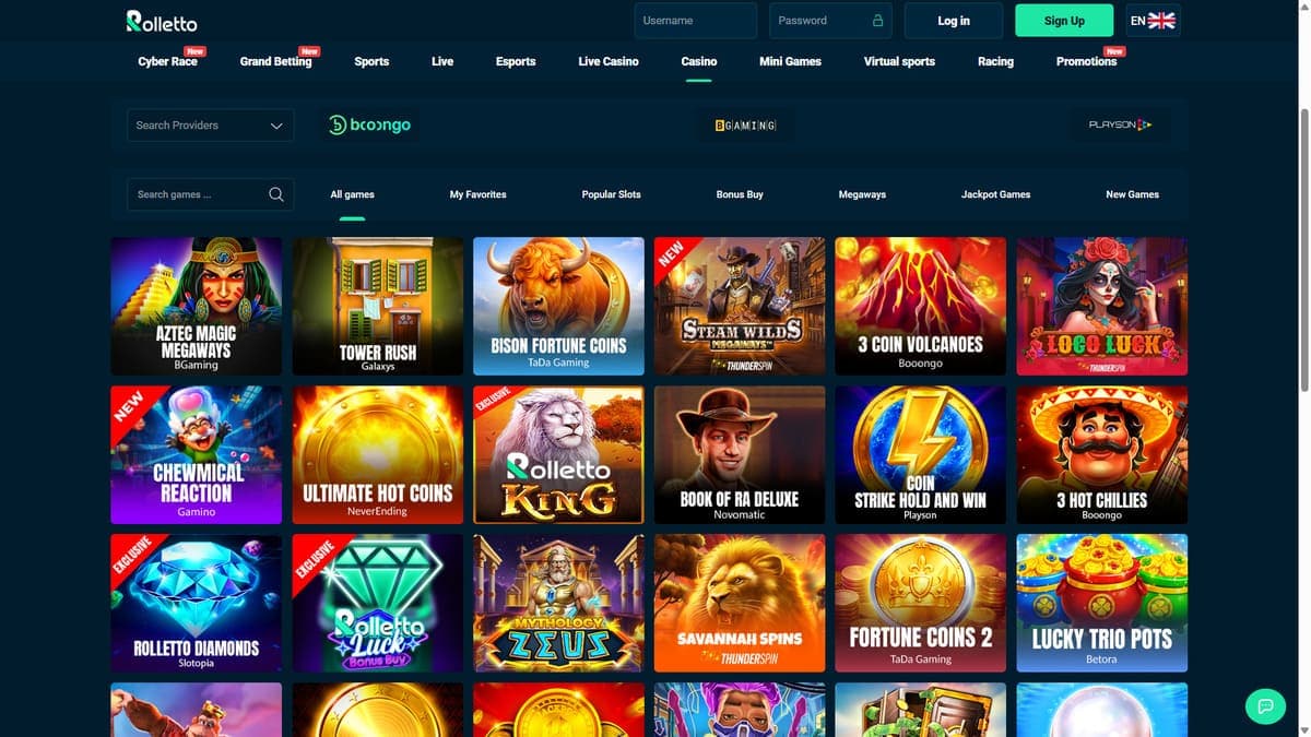 Solo games Rolletto Casino