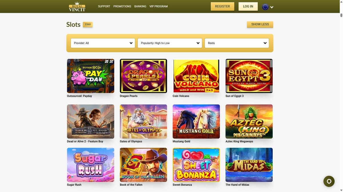 Slot machines Royal Vincit Casino