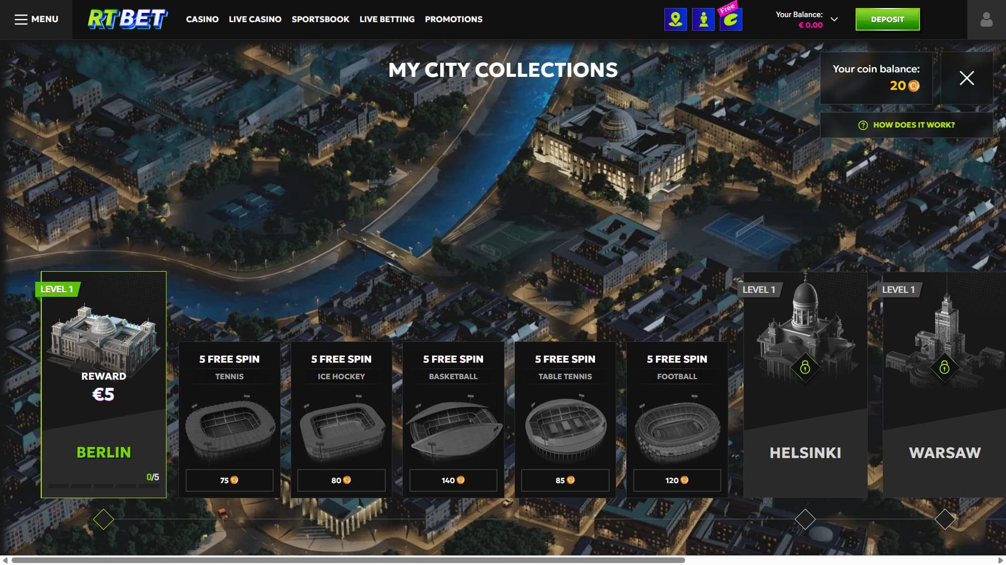 Cities RTbet Casino