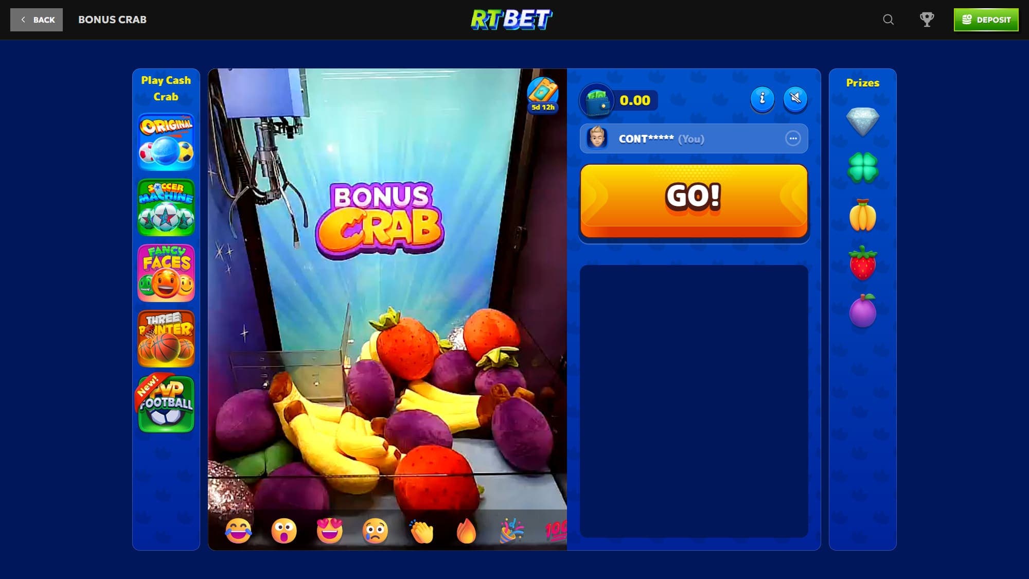 Bonus crab RTbet Casino