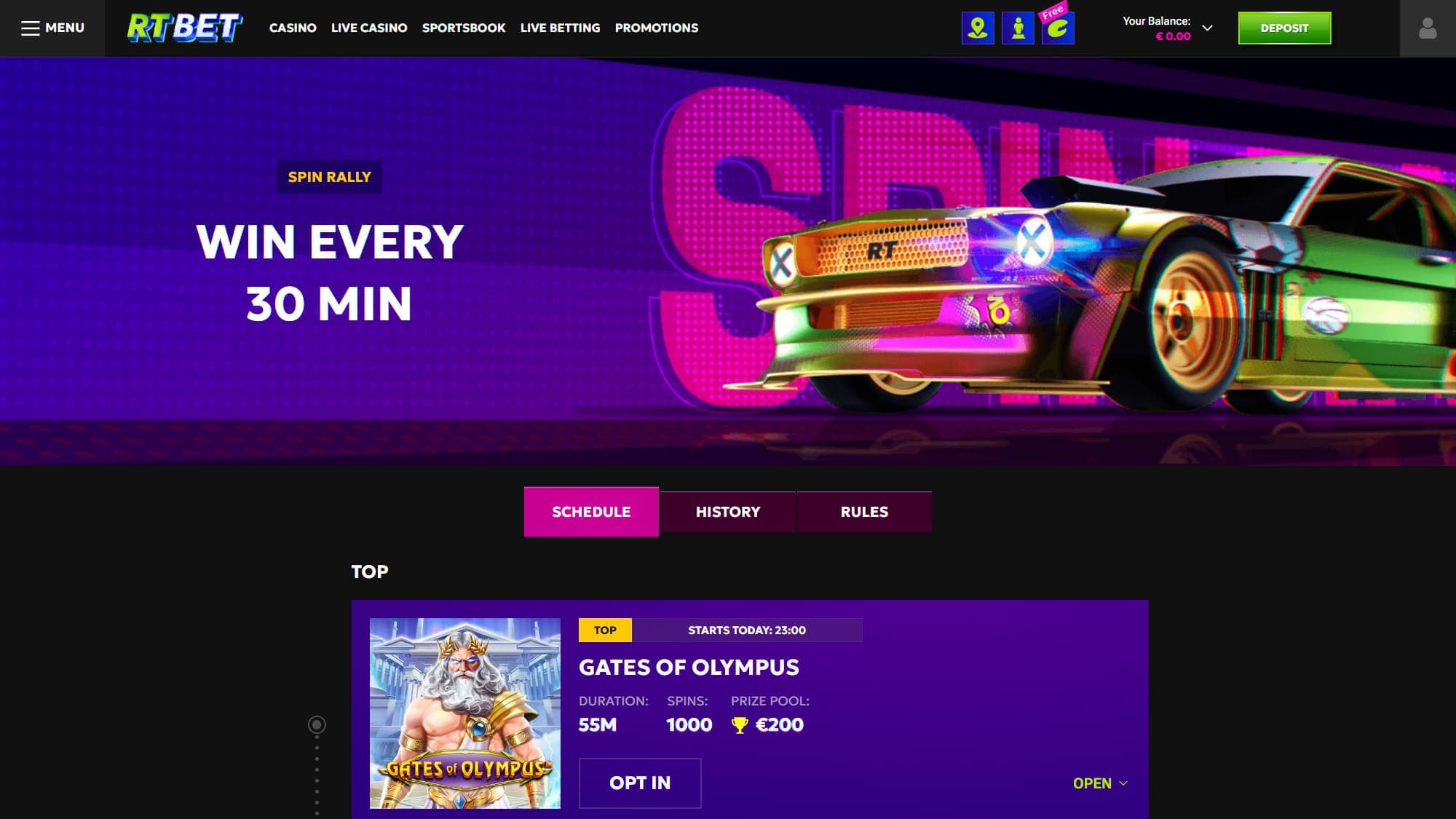 Spin rally RTbet Casino