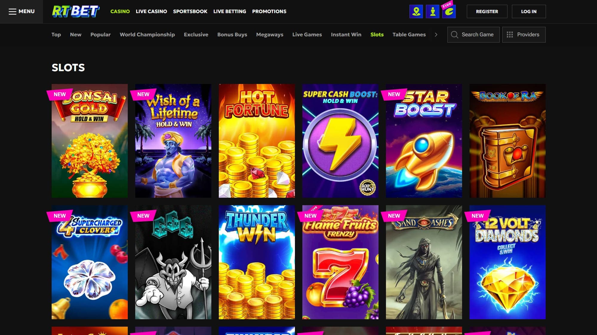 Slot machines RTbet Casino