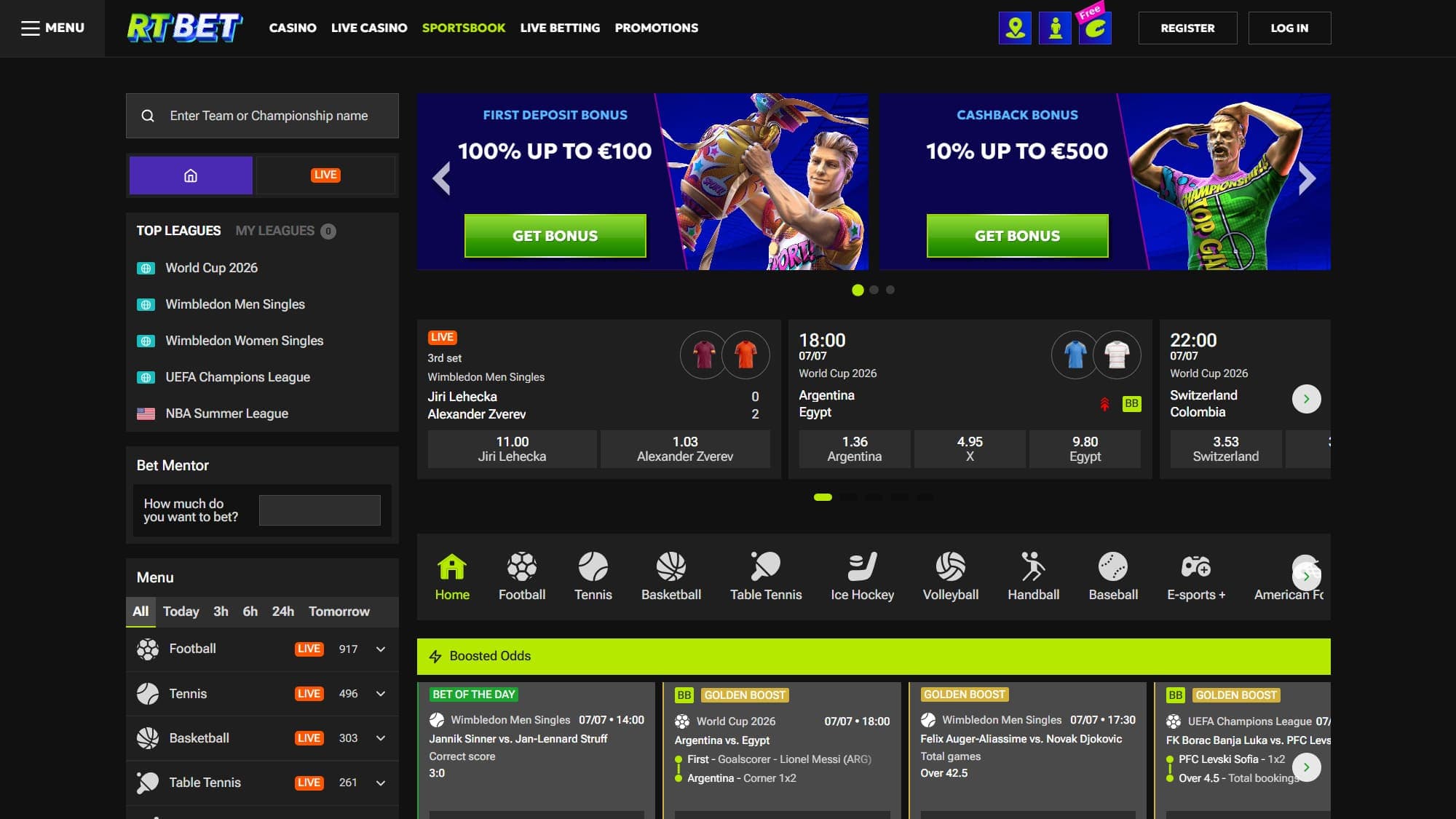 Sports betting RTbet Casino