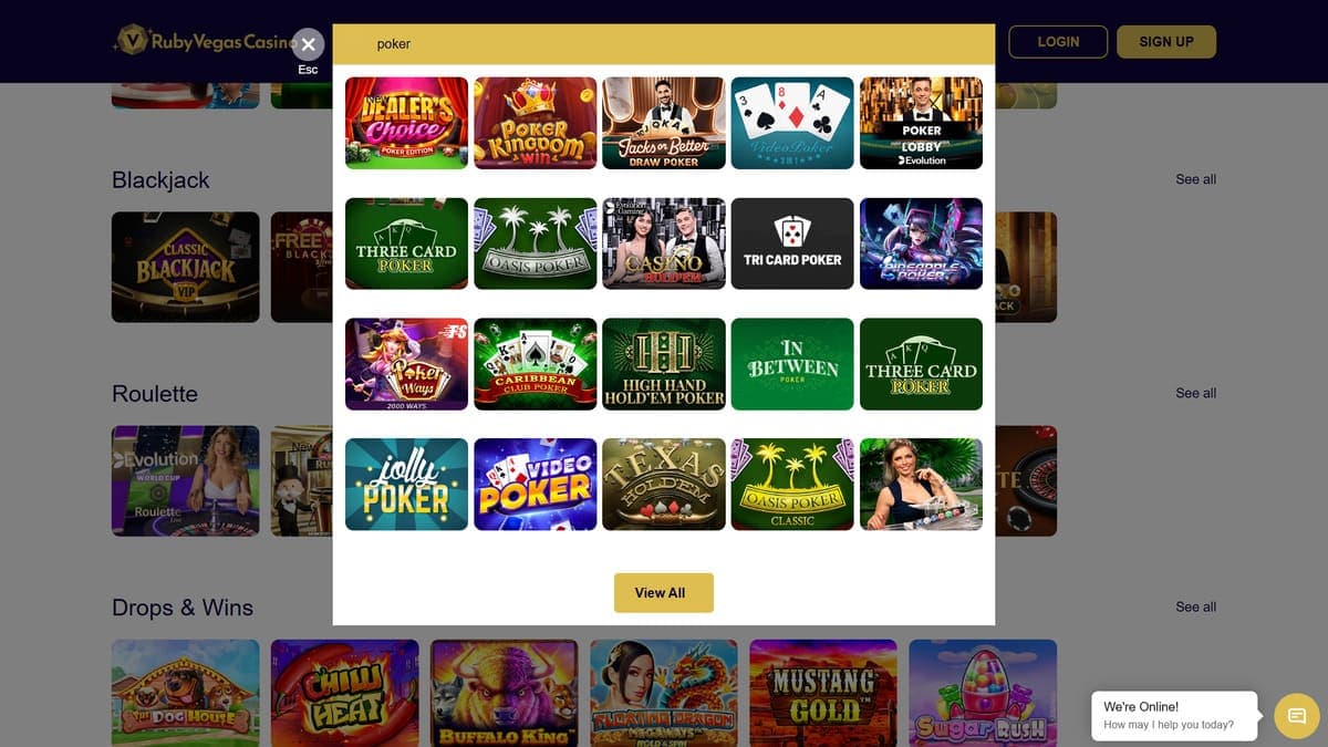 Poker RubyVegas Casino