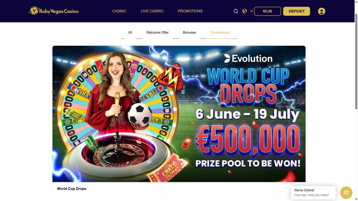 Tournaments RubyVegas Casino