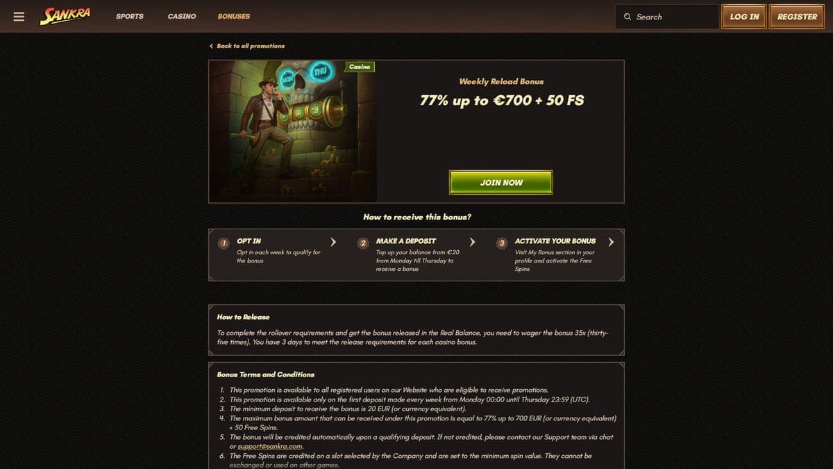 Promos Sankra Casino