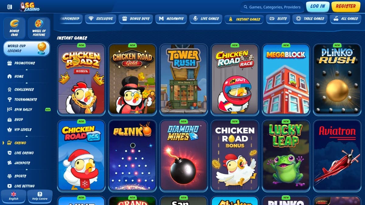 Instant games SG Casino