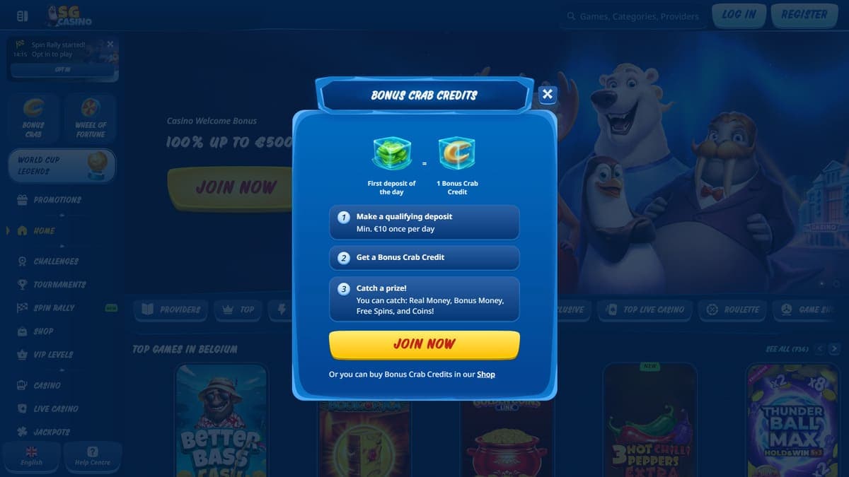 Registration SG Casino