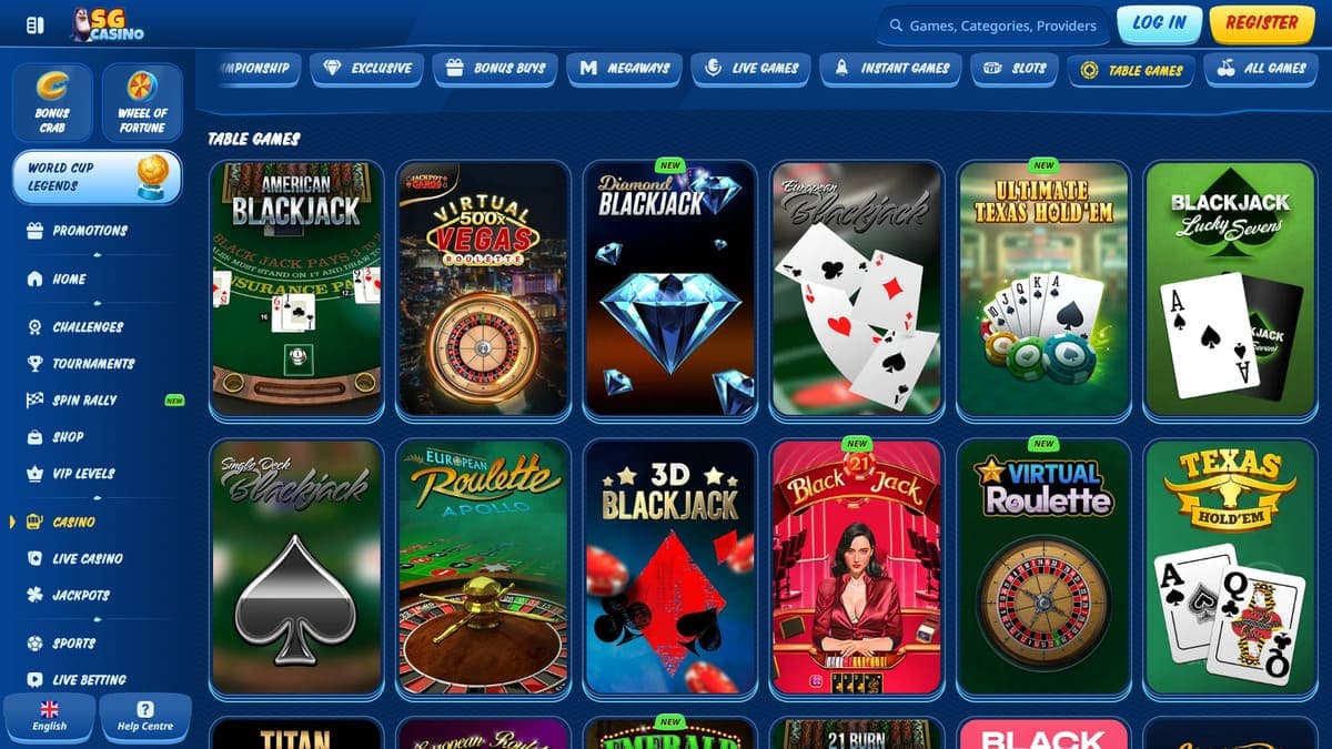 Table games SG Casino