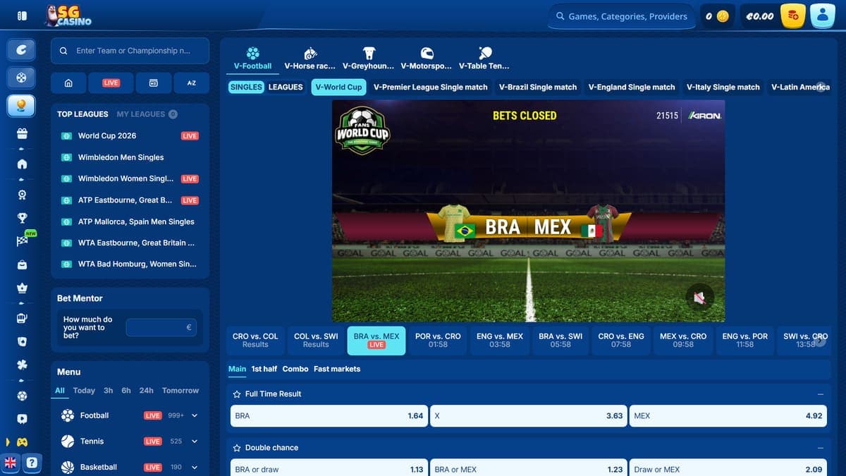 Virtual leagues SG Casino