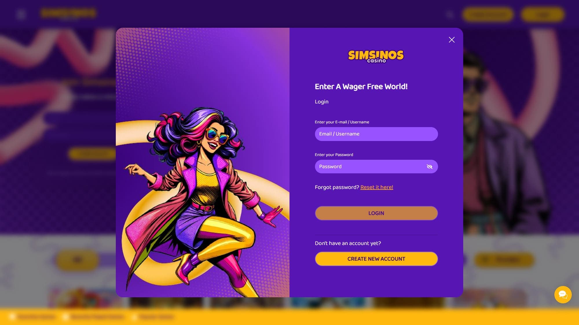 Sign up Simsinos Casino