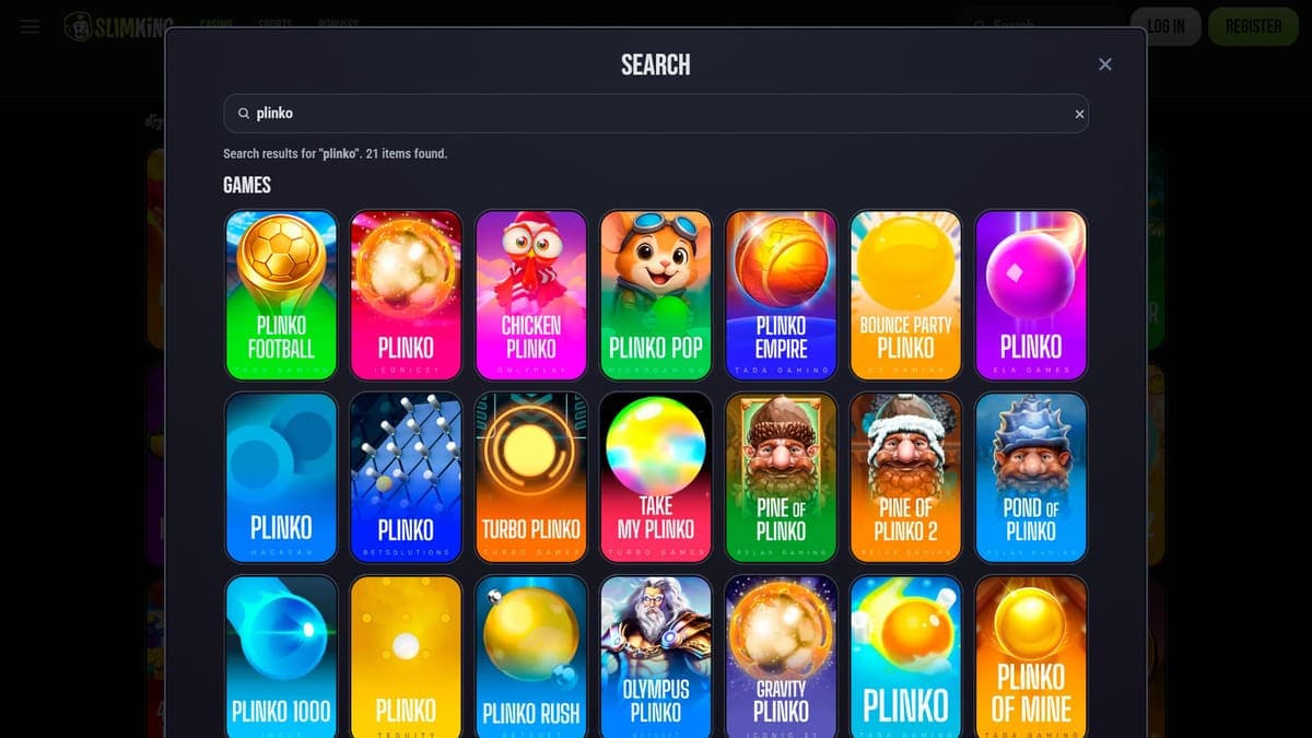 Mini games Slim King Casino