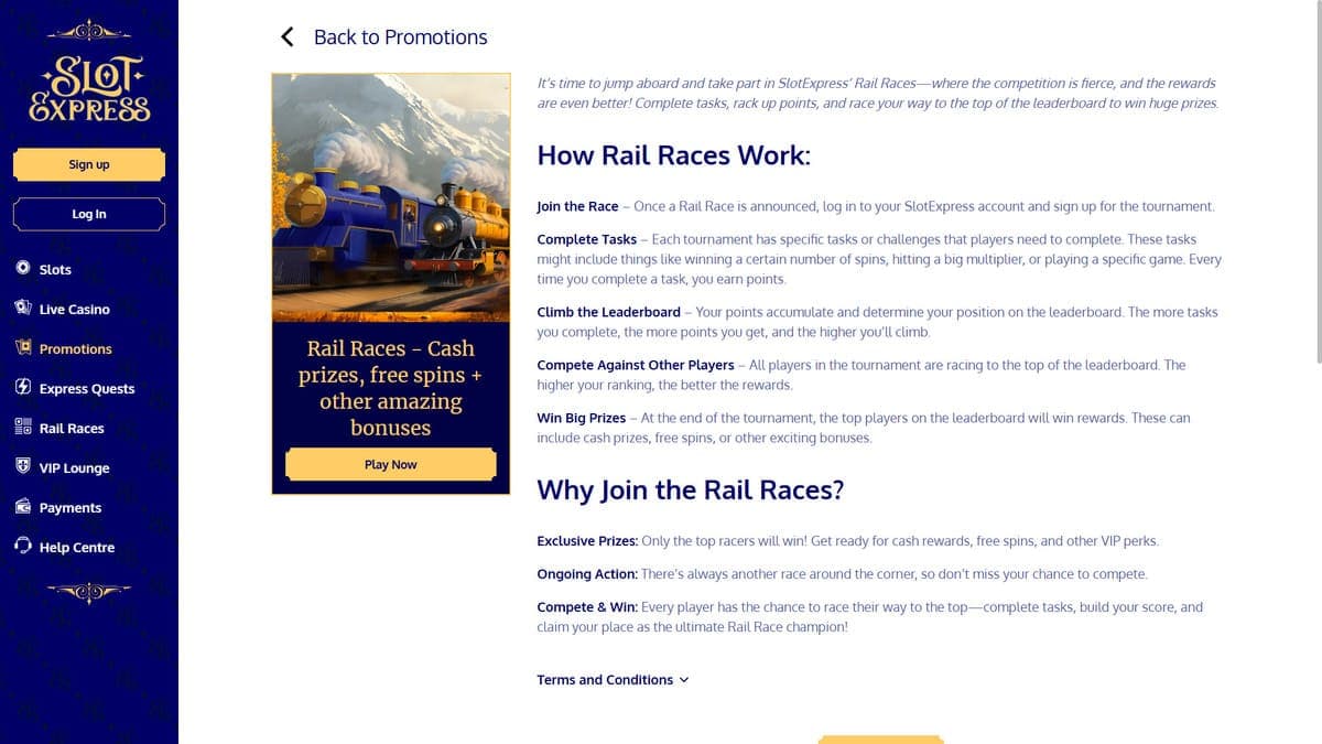 Rail Races SlotExpress Casino