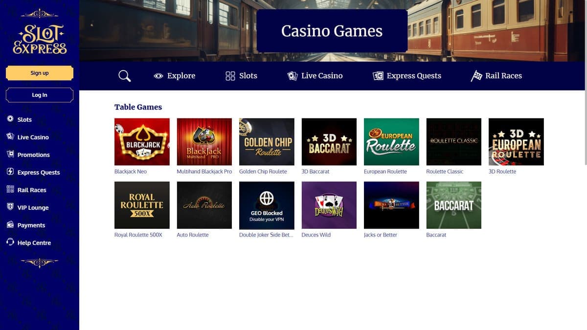 Table games SlotExpress Casino