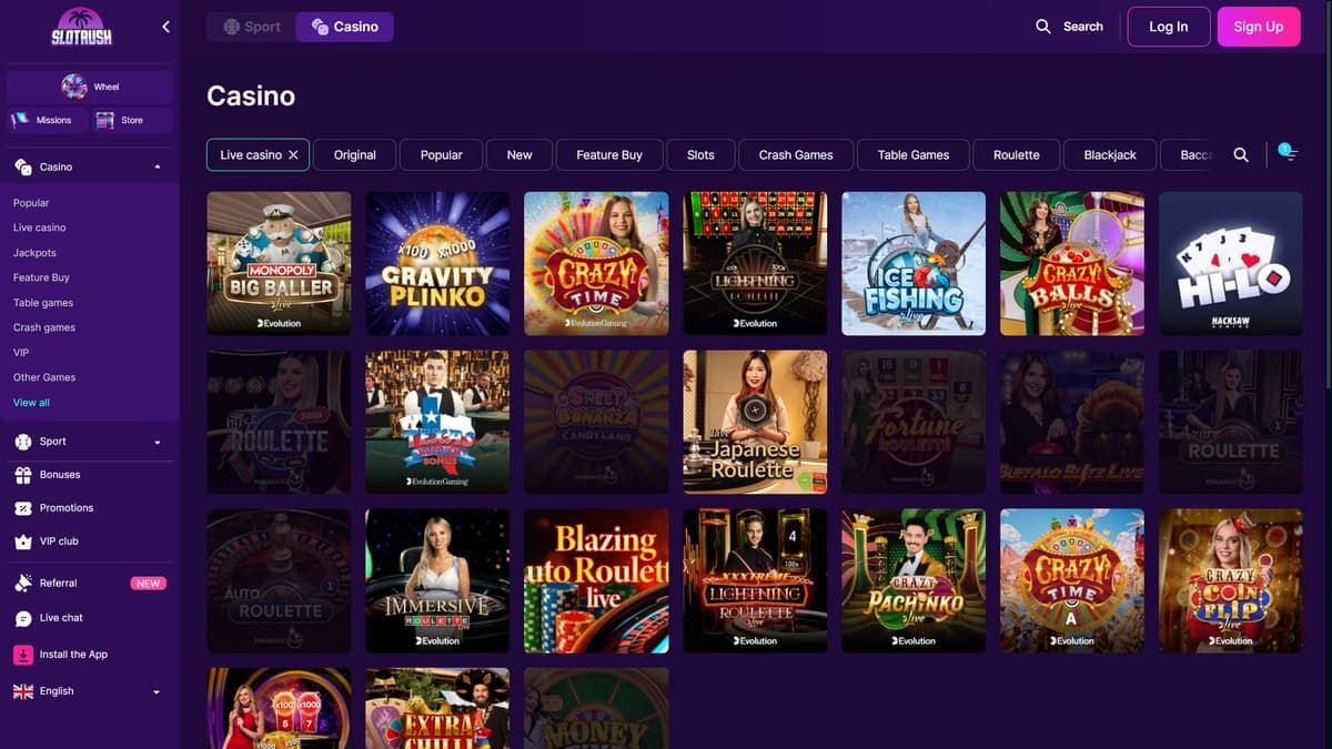 Games Slotrush Casino