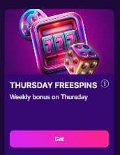 Thursday freespins Slotrush Casino