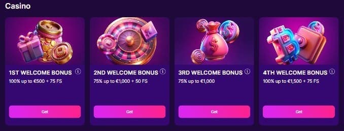 Welcome Bonus Slotrush Casino