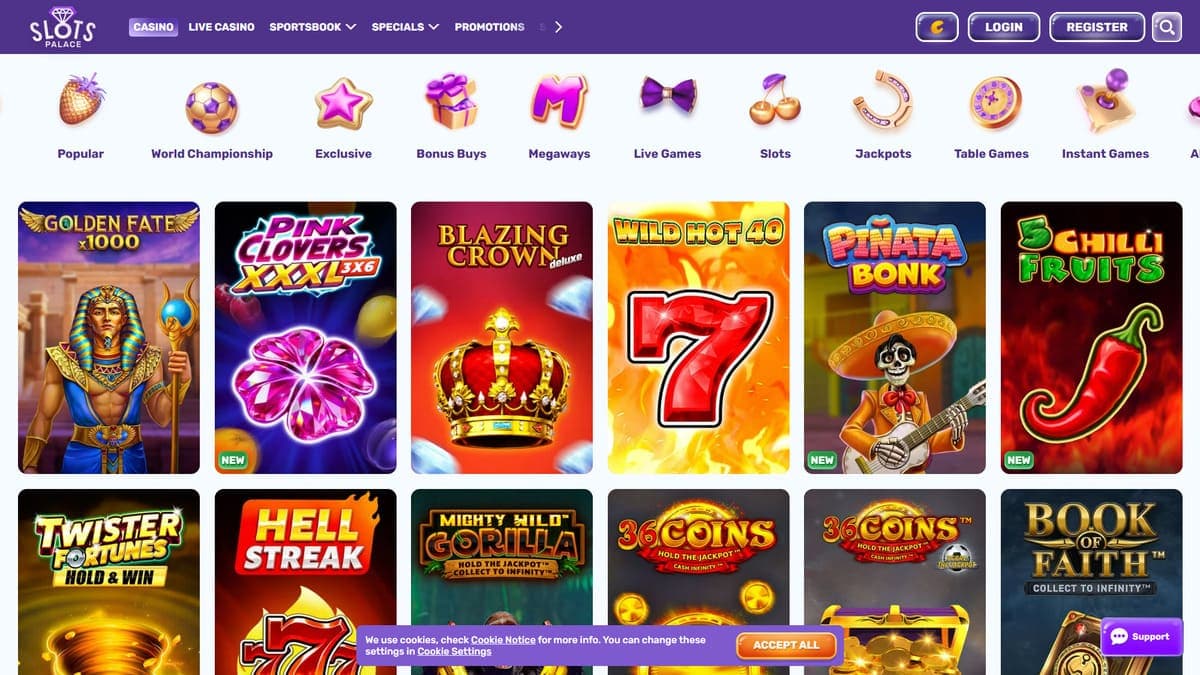 Slot machines SlotsPalace Casino