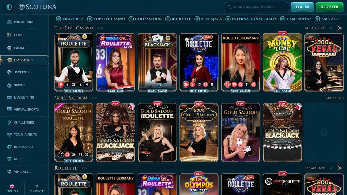 Best live Slotuna Casino