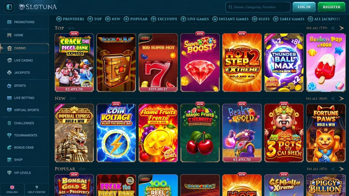 Lobby Slotuna Casino