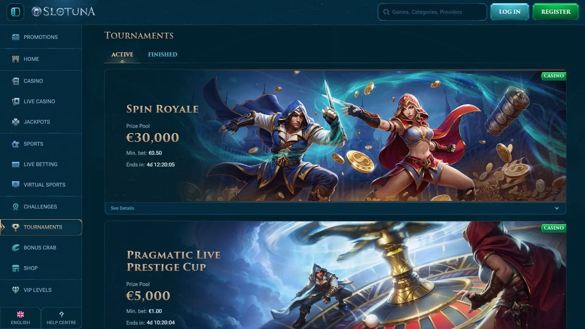 Tournaments Slotuna Casino