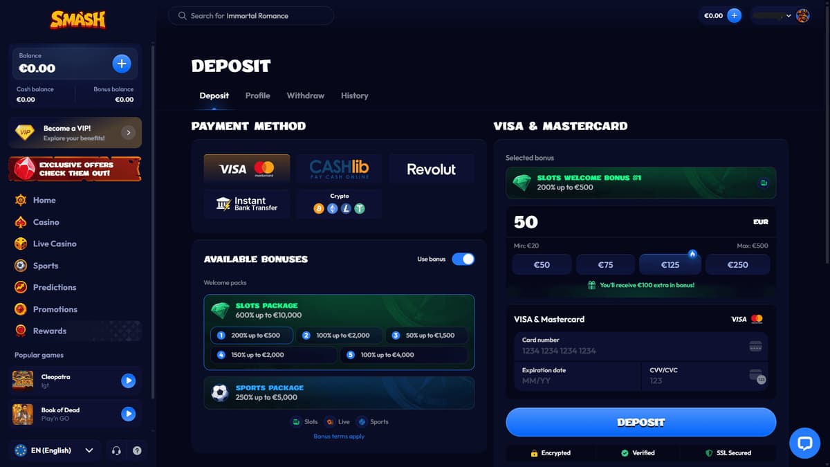Deposit Smash Casino