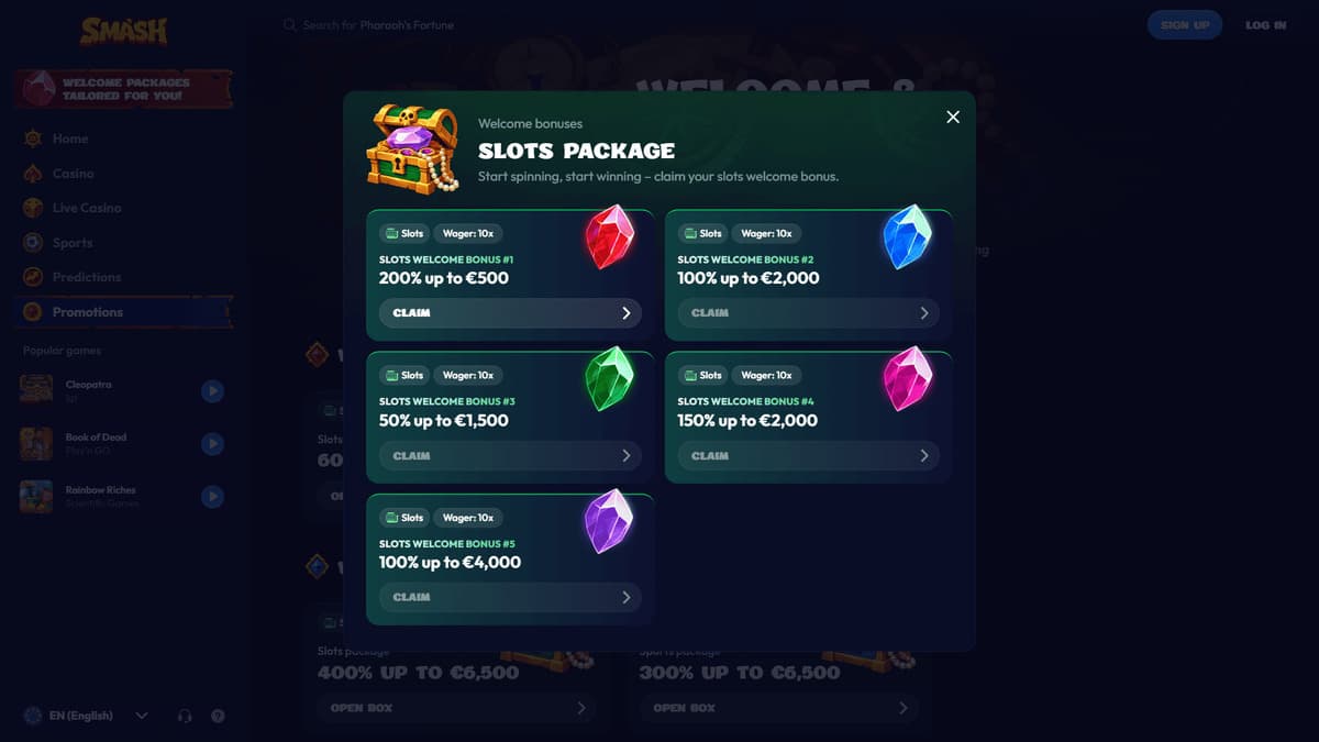 Slots pack Smash Casino