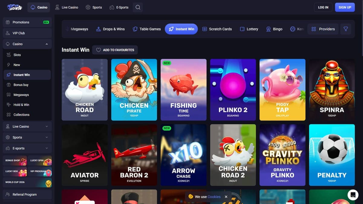 Instant Win Spin Aura Casino