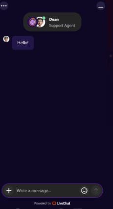 Support chat Spin Time