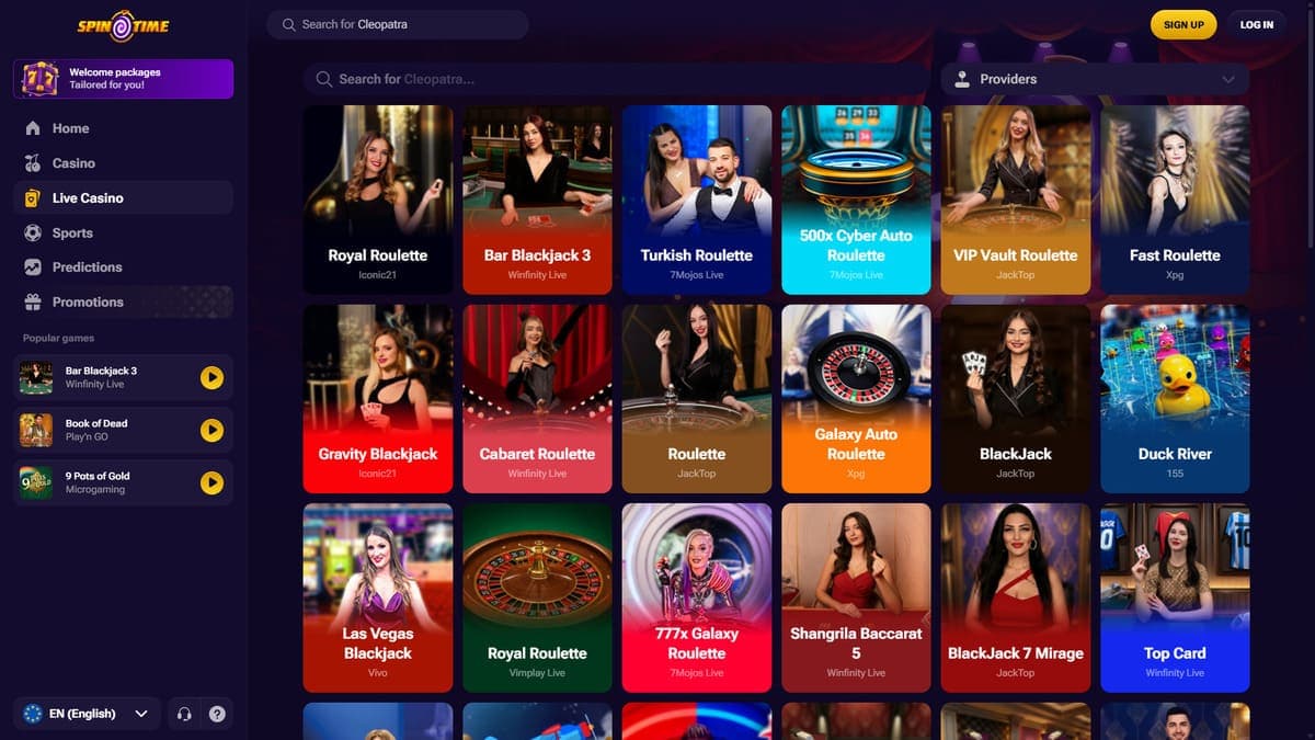 Casino Live Spin Time