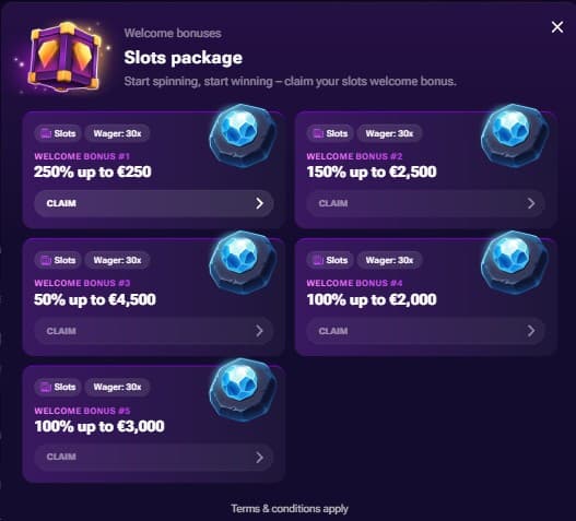 Welcome bonus Spin Time casino