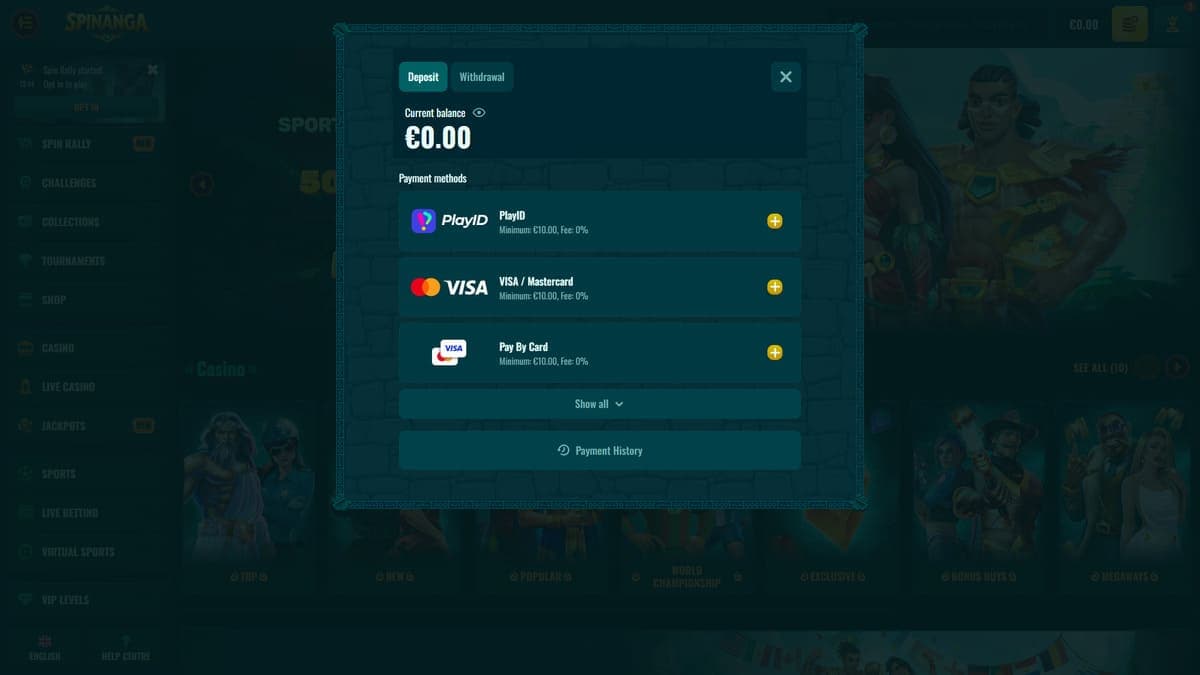 Deposit Spinanga Casino