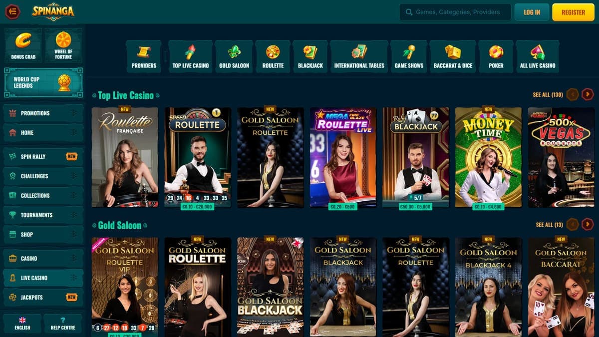 Live Spinanga Casino
