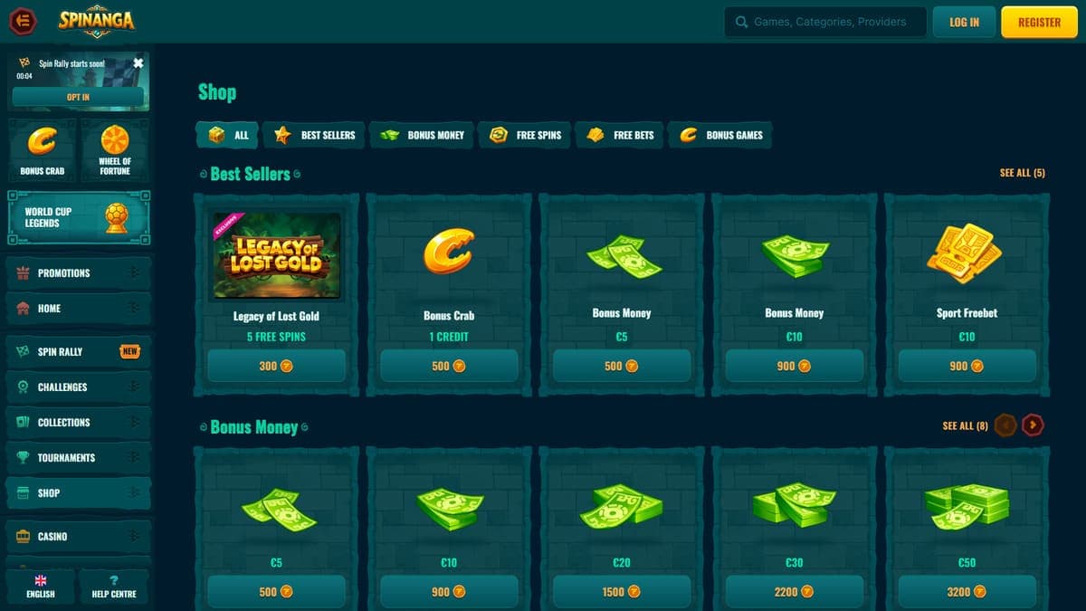 Shop Spinanga Casino