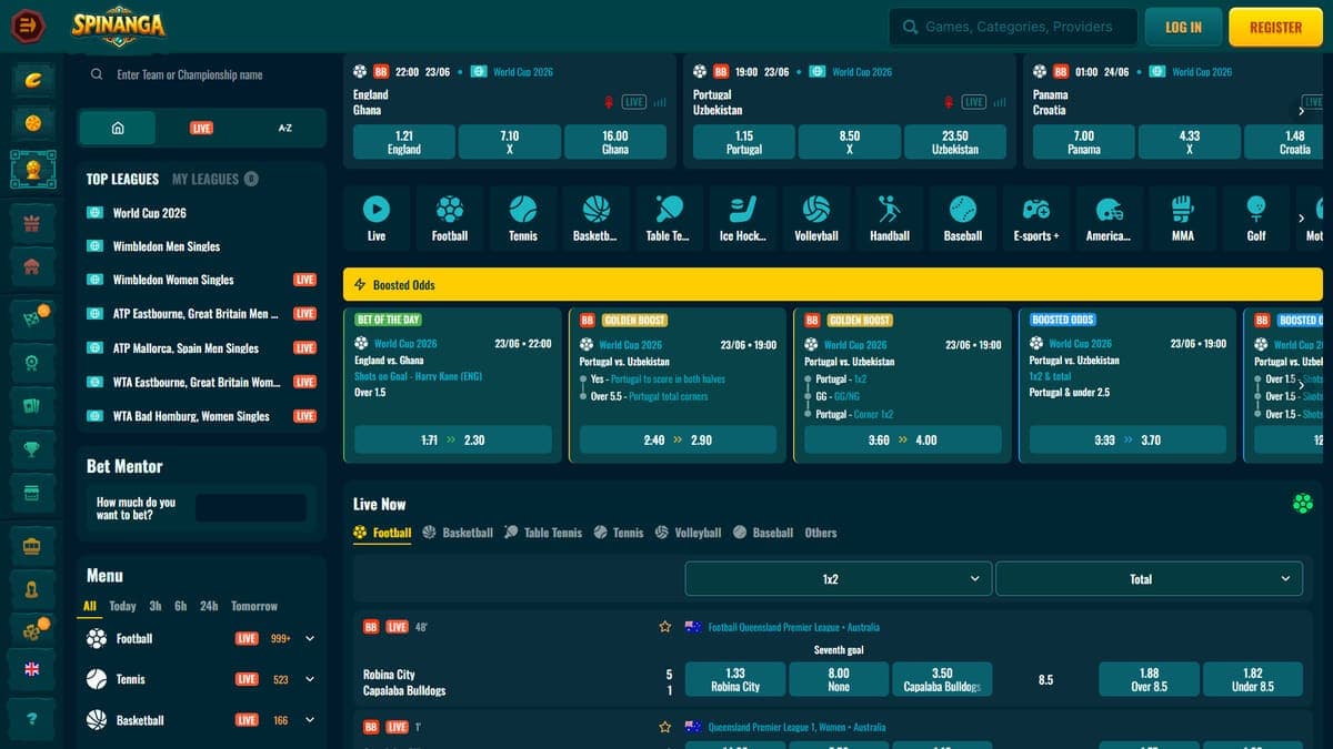 Sports betting Spinanga Casino