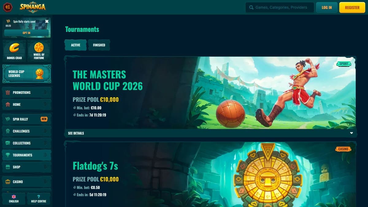 Tournaments Spinanga Casino