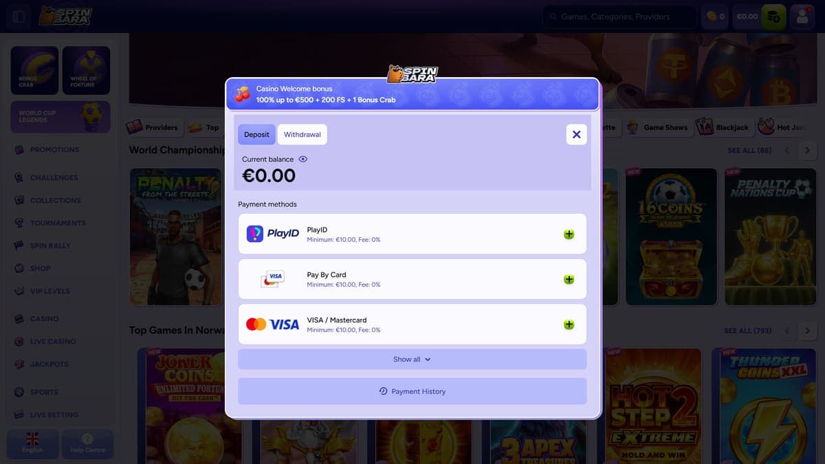 Deposit Spinbara Casino