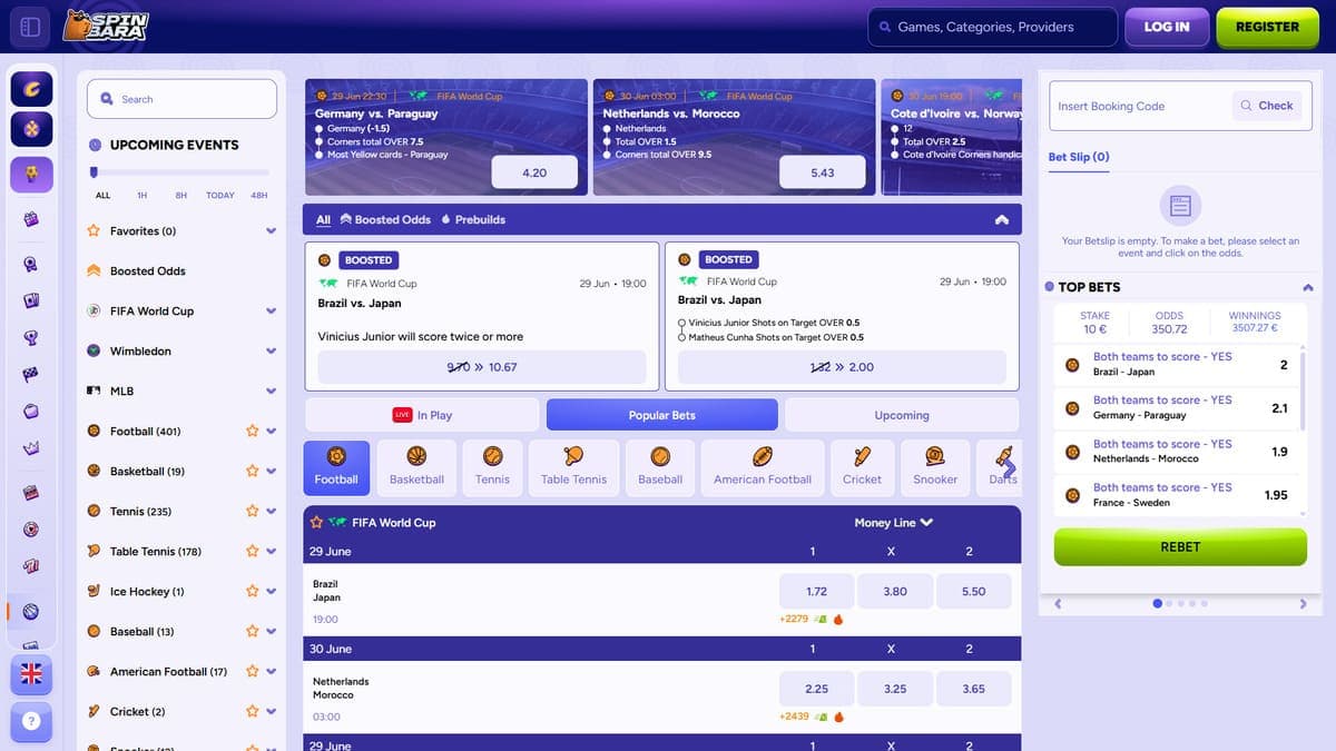 Sports betting Spinbara Casino