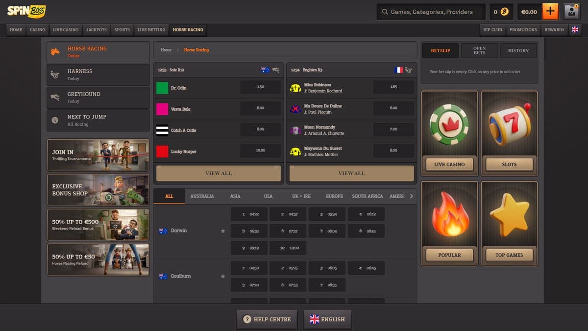 Turf SpinBoss Casino