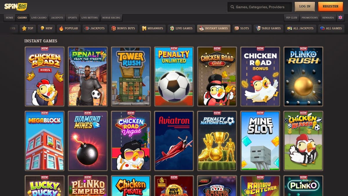 Instant games SpinBoss Casino