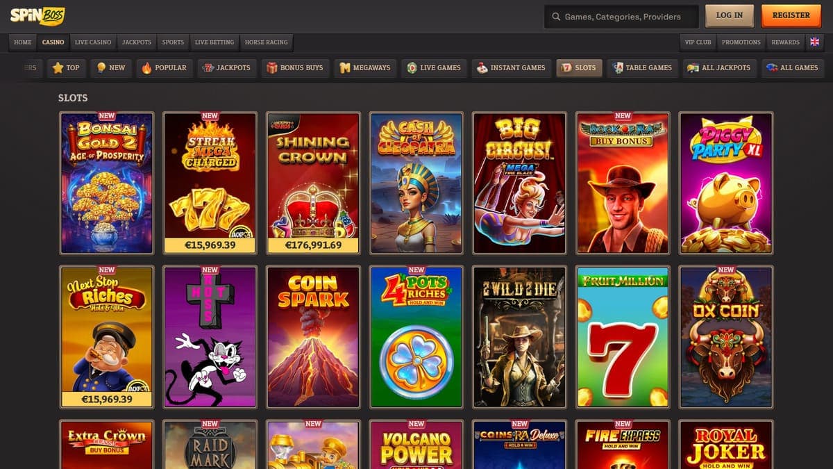 Slot machines SpinBoss Casino