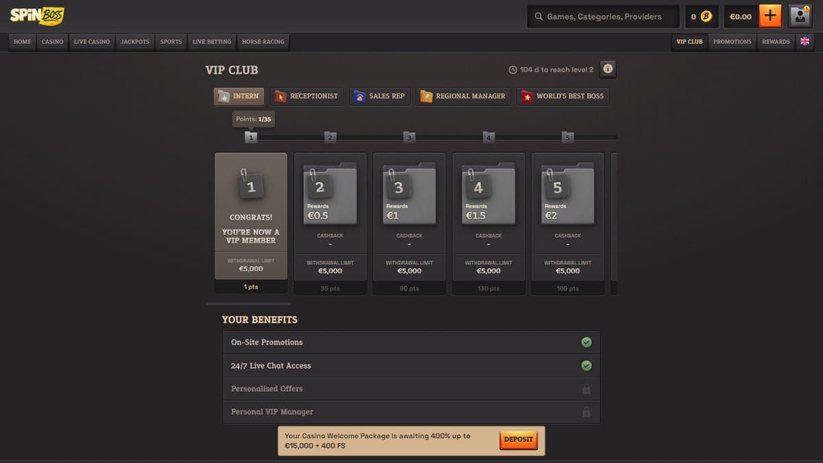 VIP SpinBoss Casino
