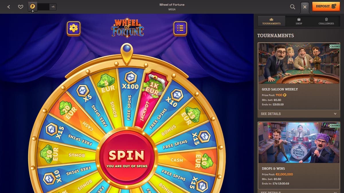 Wheel of fortune SpinBoss Casino