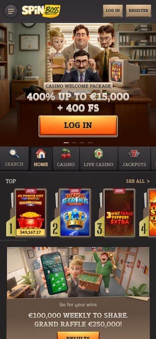 SpinBoss casino mobile